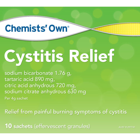 Chemists’ Own Cystitis Relief 10s (Generic of URAL)