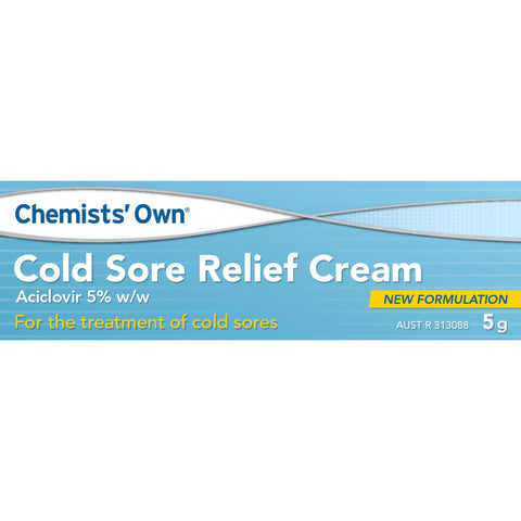 Chemists' Own Cold Sore Cream 5g (Generic of ZOVIRAX)