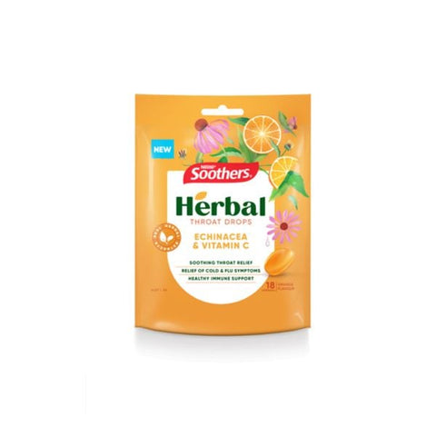 Nestle Soothers Herbal Echinacea & Vitamin C Throat Drops 18 Loz