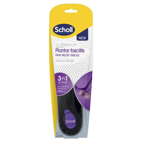 Scholl In-Balance Pain Relief Plantar Fasciitis Orthotic Insoles - LARGE