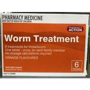 Pharmacy Action Worm Treatment 6 Tablets