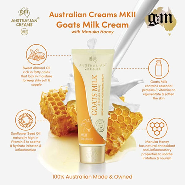 Buy Australian Creams MkII Goats Milk Replenishing Moisturising Cream