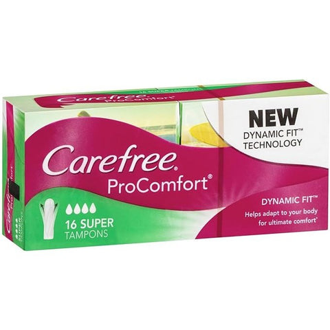Carefree ProComfort Tampons Super 16