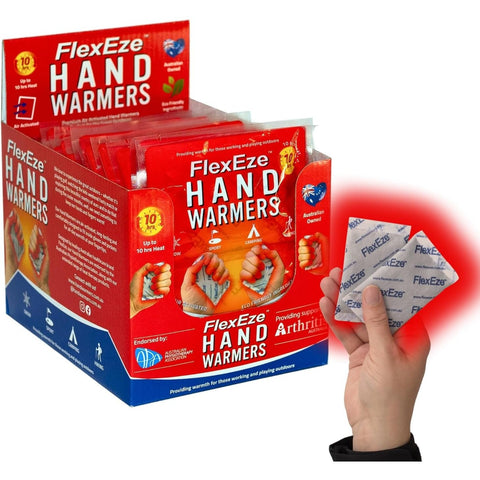 FlexEze Hand Warmers Pack of 20 contains 20 bags of 1 hand warmer pair