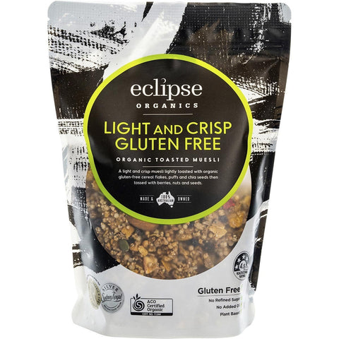 ECLIPSE ORGANICS Organic Muesli Gluten Free Light And Crisp 380g