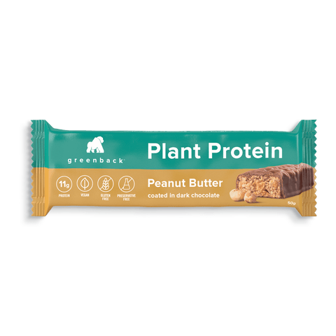 Greenback Plant Protein Peanut Butter Bar 50g (Pack of 12)
