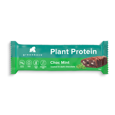 Greenback Plant Protein Chocolate Mint Bar 50g (Pack of 12)