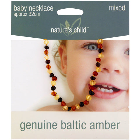 Nature's Child Amber Necklace - Mixed Colours 1Pk