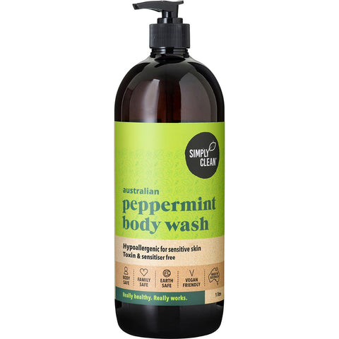 Simply Clean Peppermint Body Wash 1L