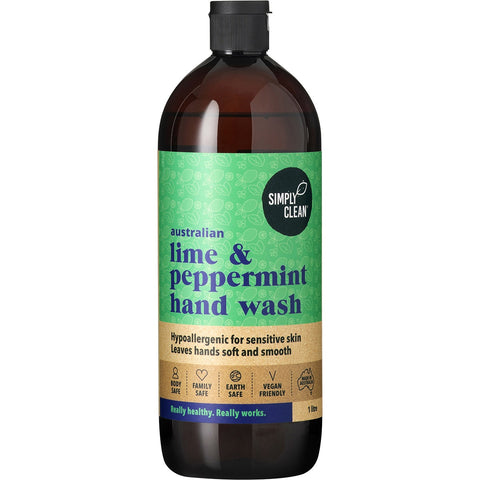 Simply Clean Lime & Peppermint Hand Wash 1L