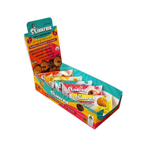 Skinnybik Biscuits Mixed Flavours (2 x 15g) x 18 Display