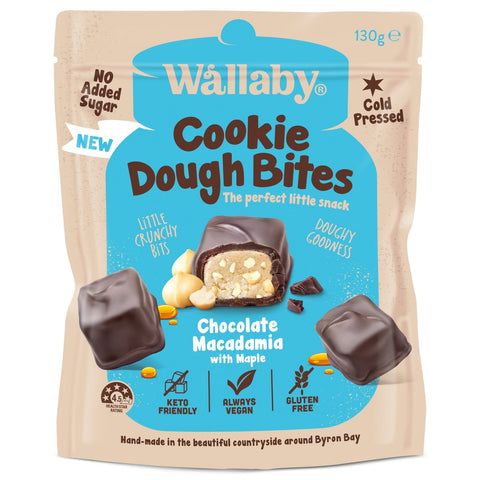 Wallaby Bites Cookie Dough Macadamia 130g(Pack of 8)
