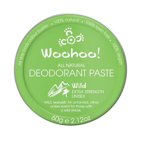 WOOHOO BODY Deodorant Paste (Tin) Wild - Extra Strength 60g
