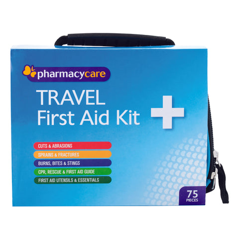 Pharmacy Care First Aid Kit Travel 75 Pieces