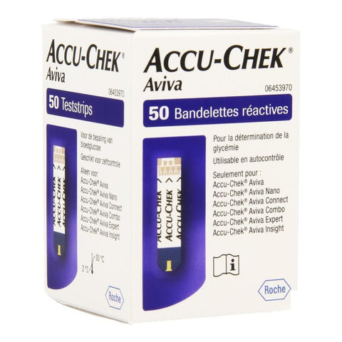 Accu-Chek Aviva Glucose Test Strips 50 Strips
