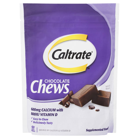 CALTRATE CALCIUM & VITAMIN D SOFT CHOCOLATE CHEWS 60