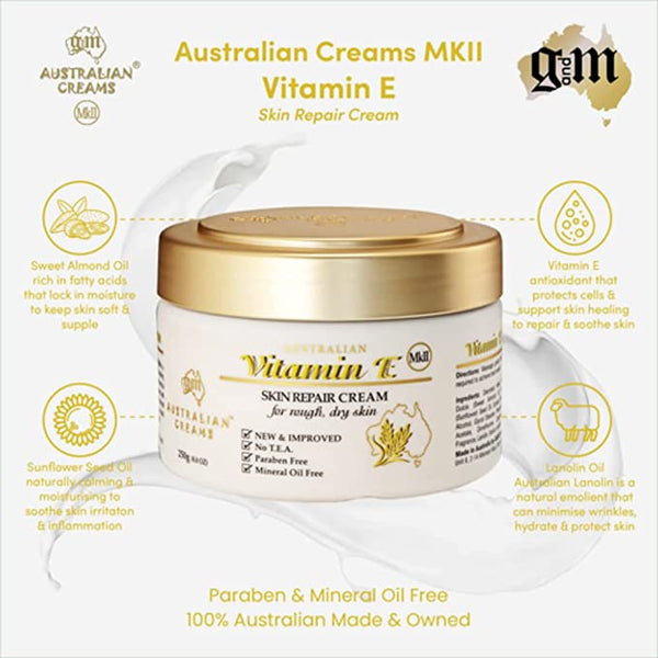 Buy Australian Creams MkII Vitamin E Skin Repair Cream 250g Online at
