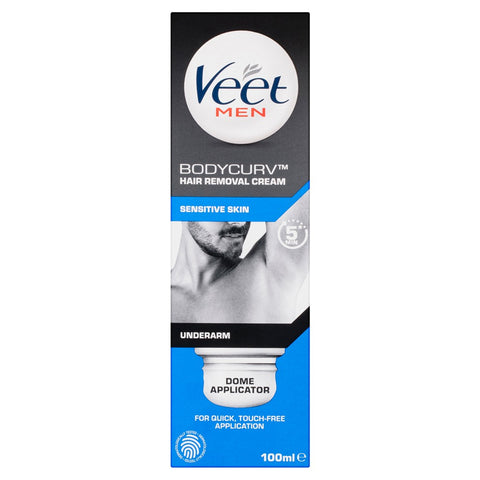 Veet For Men Bodycurv Dome Applicator Underarm Hair Removal Cream 100ml