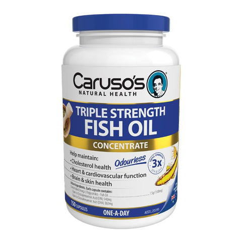 Caruso's Triple Strength Fish Oil Odourless 150 Capsules