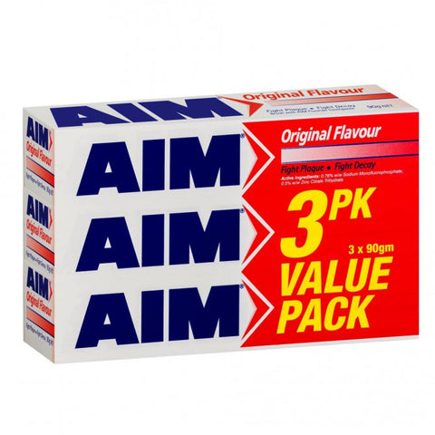 Aim Toothpaste Original Flavour 90g (Pack of 3)
