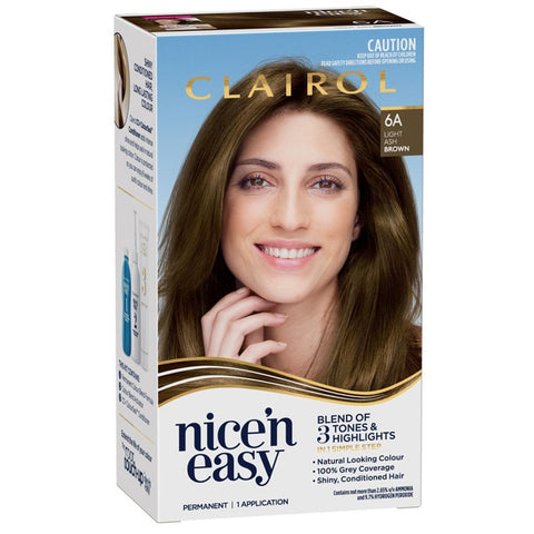 Clairol Nice & Easy 6A Natural Light Ash Brown Hair Colour