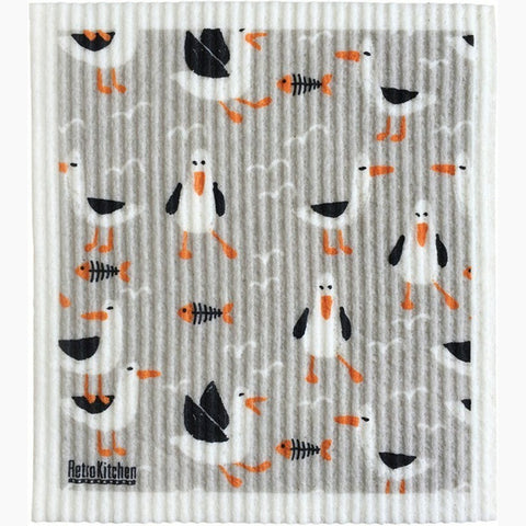 RETROKITCHEN 100% Biodegradable Dishcloth Seagulls 1
