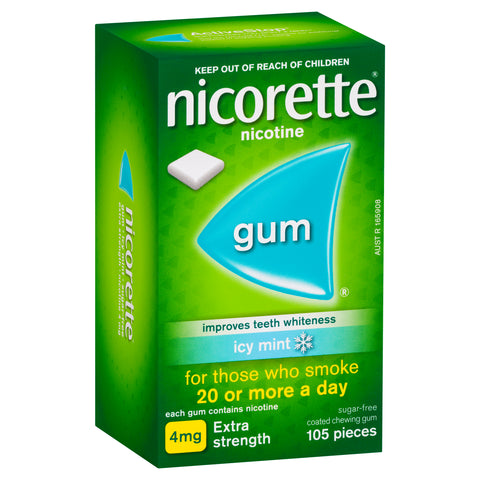Nicorette Chewing Gum 4mg Icy Mint 105 Pieces