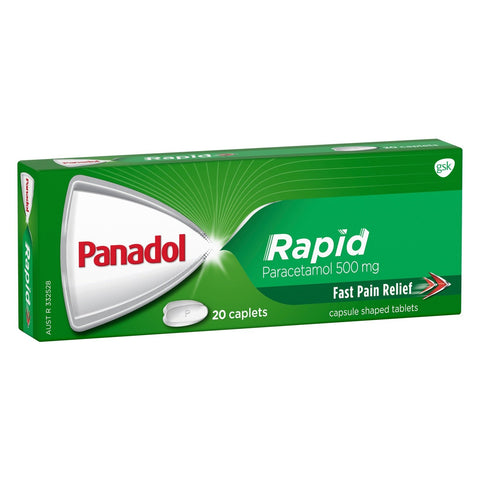 Panadol Rapid, Paracetamol Pain Relief 20 Caplets