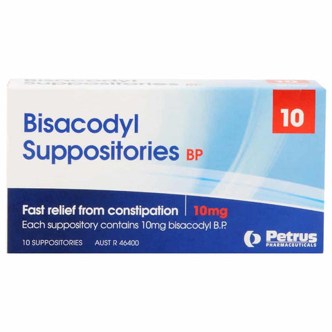 Bisacodyl BP 10mg 10 Suppositories