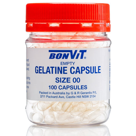 Bonvit Gelatine Capsules 00 size 100c