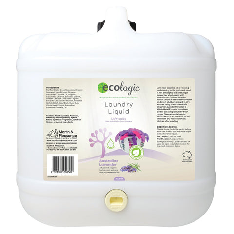 ECOLOGIC Laundry Liquid (Bulk) Australian Lavender 15L