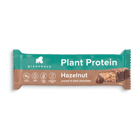 Greenback Plant Protein Hazelnut Bar 50g (Pack of 12)