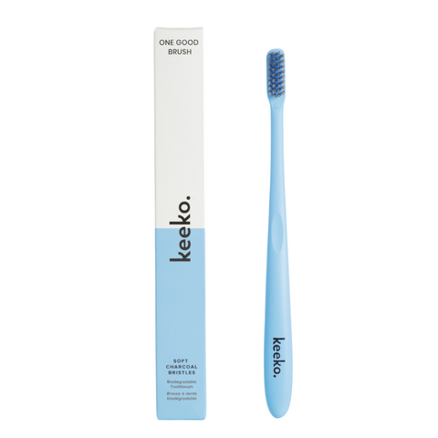Keeko Biodegradable Toothbrush Blue 1Pk