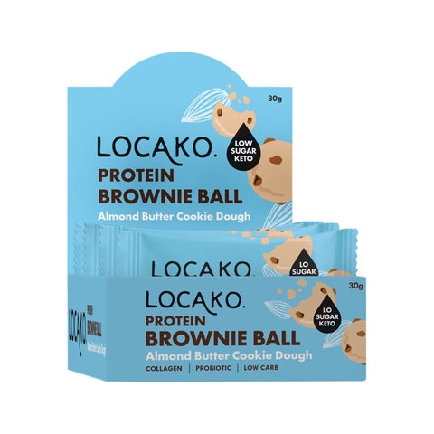 Locako Protein Brownie Ball Almond Butter Cookie Dough 30g(Pack of 10)