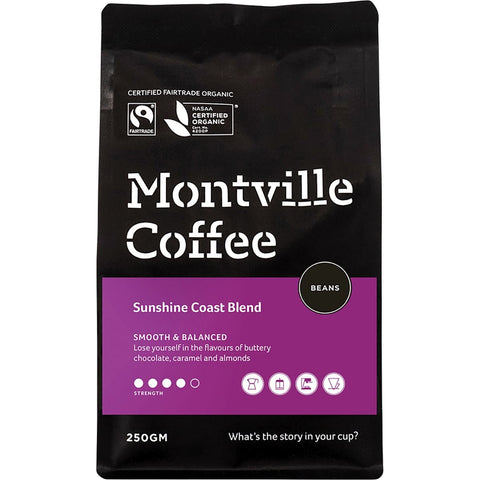 MONTVILLE COFFEE Coffee Beans Sunshine Coast Blend 250g
