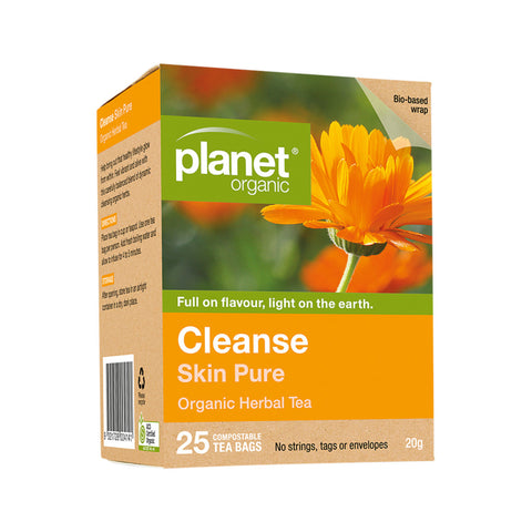Planet Organic Organic Cleanse Skin Pure Tea x 25 Tea Bags