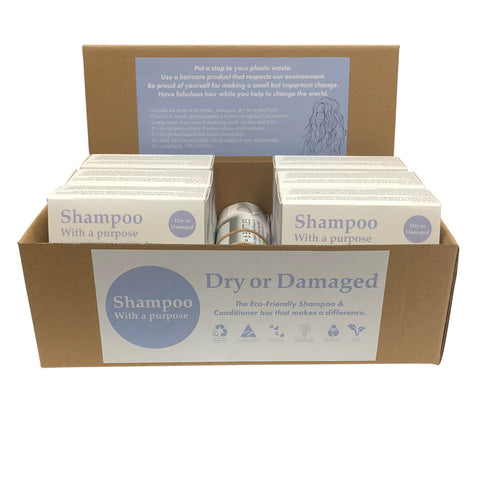Shampoo With A Purpose Shampoo & Conditioner Bar Dry or Damaged 135g x 12 Display