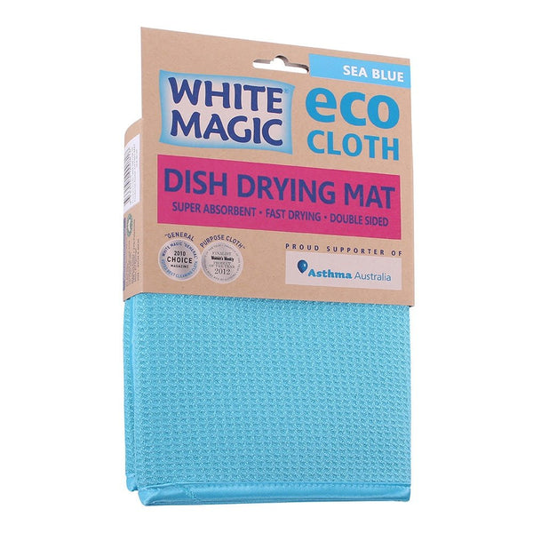 White Magic Dish Drying Mat Sea Blue 1 Piece