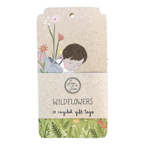 SOW 'N SOW Recycled Gift Tags - 10 Pack Wildflowers 10
