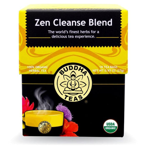 BUDDHA TEAS Organic Herbal Tea Bags Zen Cleanse Blend 18