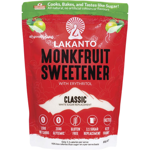 LAKANTO Classic - Monkfruit Sweetener White Sugar Replacement 800g