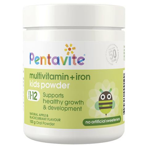 Pentavite Multivitamin + Iron Kids Powder 100G