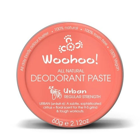 WOOHOO BODY Deodorant Paste (Tin) Urban - Regular Strength 60g