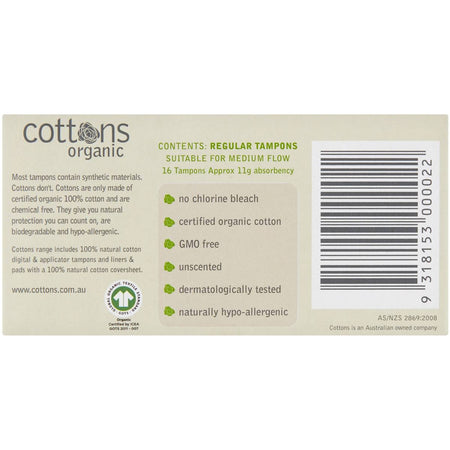 Cottons Tampon Regular 16