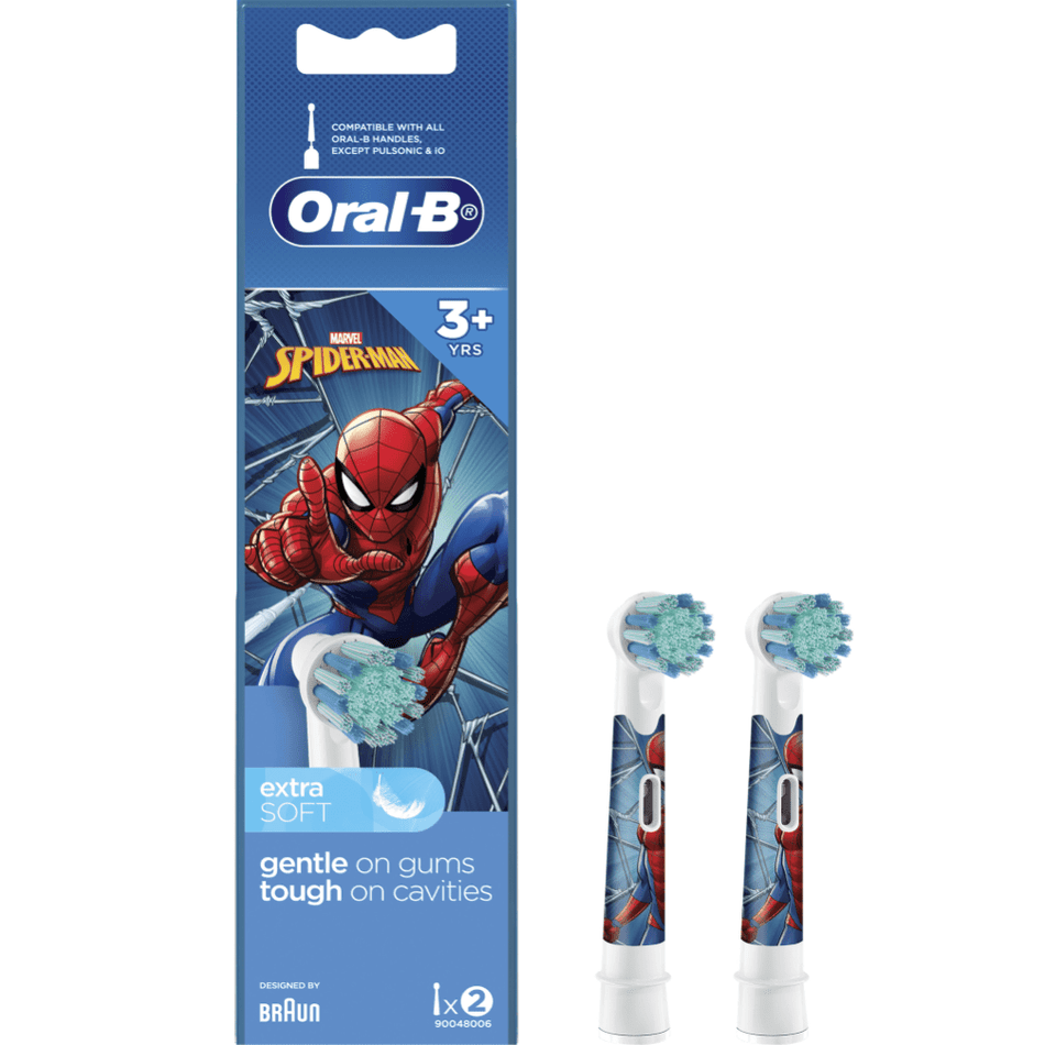 Oral B Power Vitality Kids Stages Refill Spiderman 2 Pack