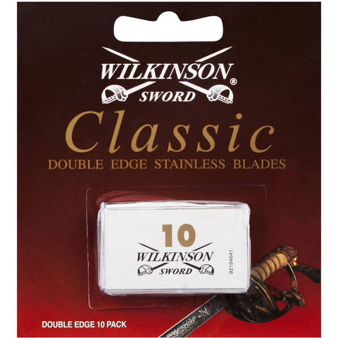 Gillette Wilkinson Sword Double Edge Razor Blades Stainless 10 Pack