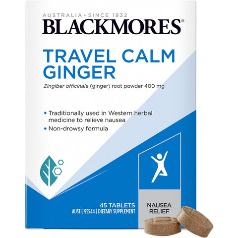 Blackmores Travel Calm Ginger 45 Tablets