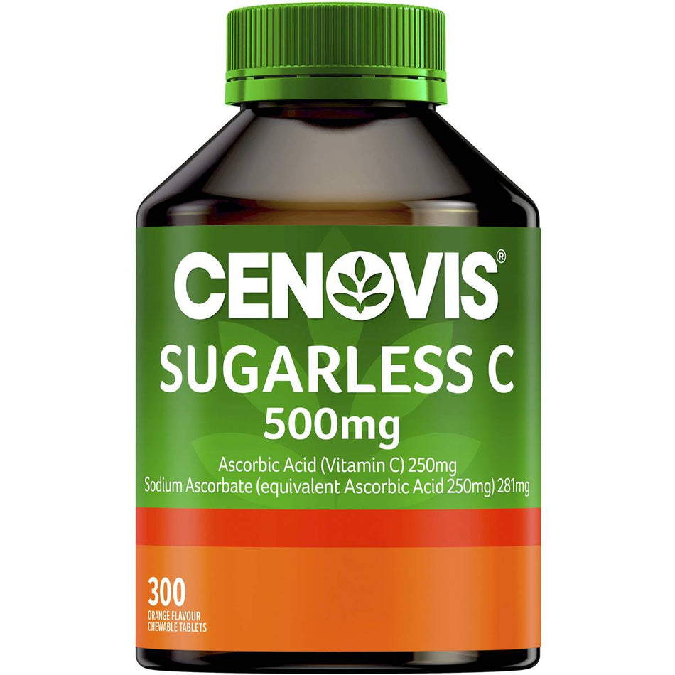 Cenovis Sugarless C 500mg Orange Flavour 300 Tablets