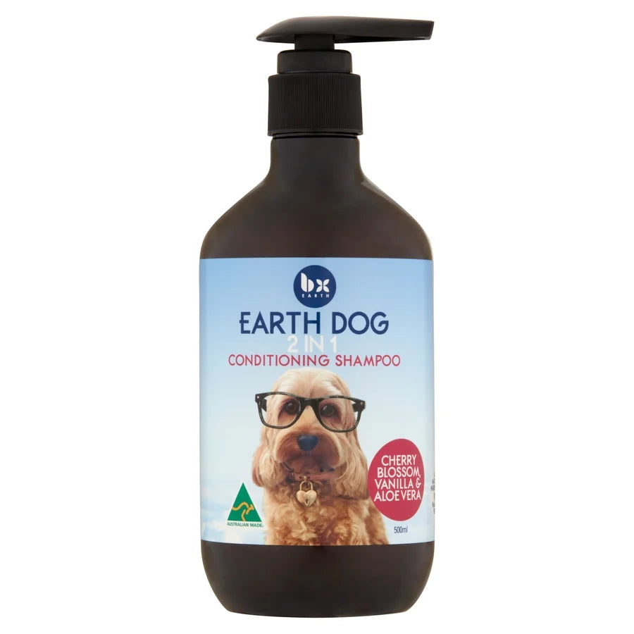 BX Earth Dog 2 In 1 Cherry Blossom Vanilla & Aloe Vera All Natural Conditioning Shampoo 500ml