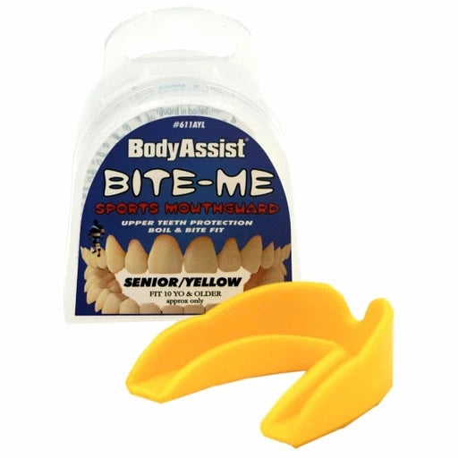 Body Assist Bite-Me ADULT Mouthguard Yellow